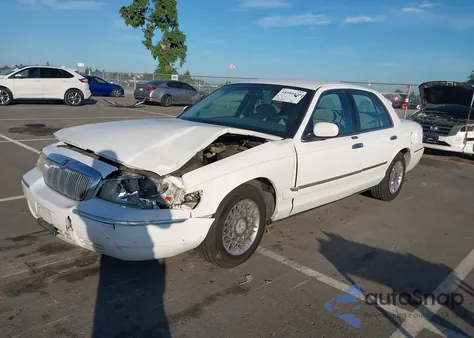 2001 Mercury Grand Marquis Gs z USA, uszkodzony, nr VIN 2MEFM74WX1X634455